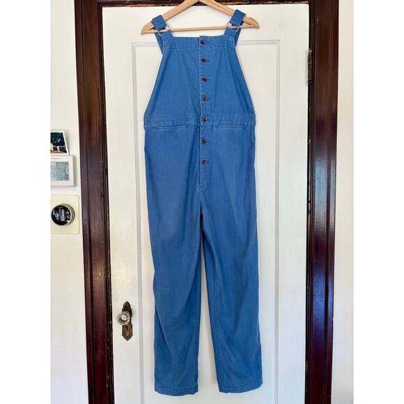 Caron Callahan Althea Blue Cotton Overalls -- Size Medium - Picture 1 of 5